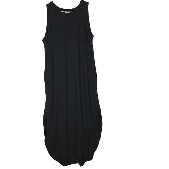 Zenana Black Maxi Dress with side pockets. - Picture 3 of 4